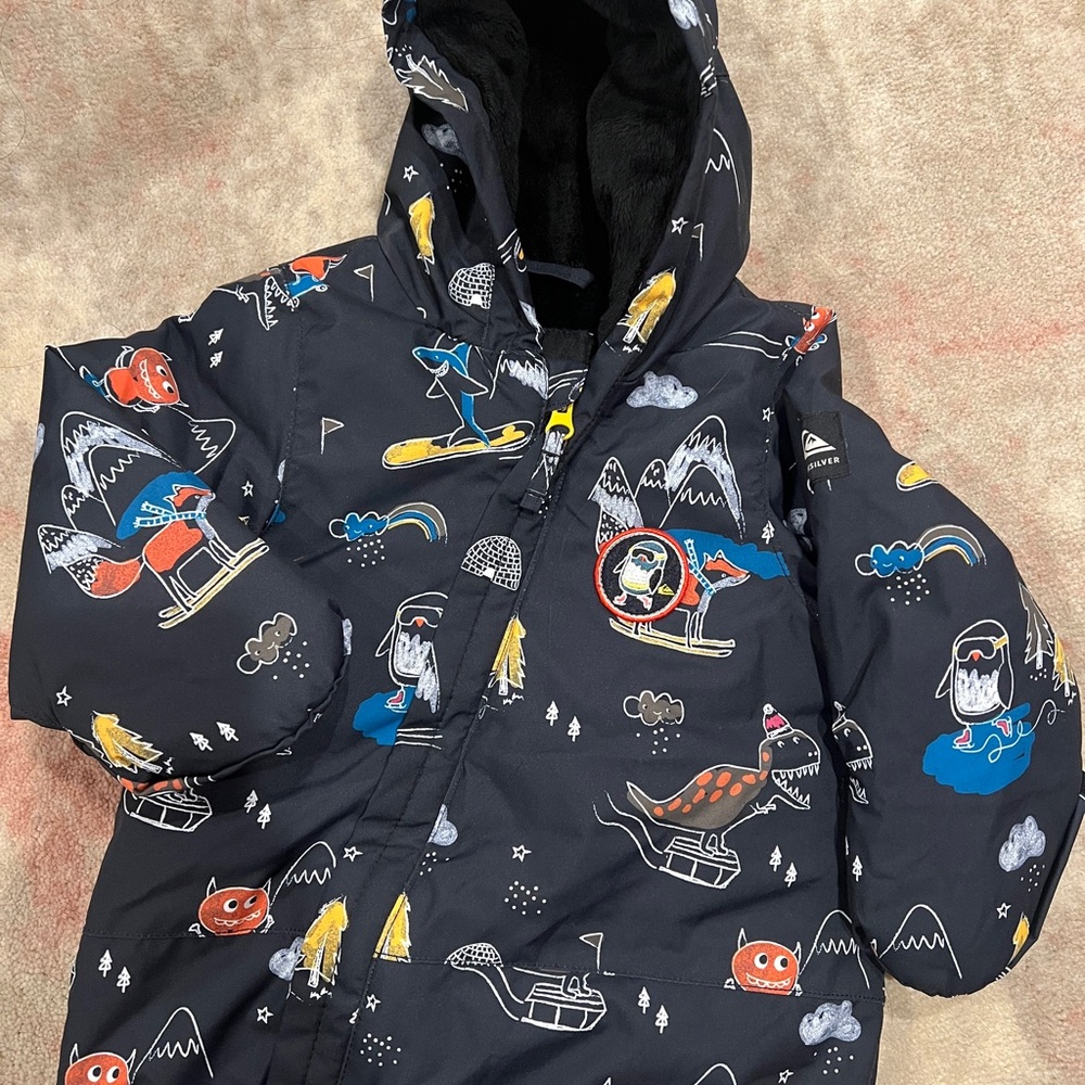 Quiksilver Baby Kids' Black Winter snowsuit with Fun Prints